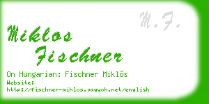 miklos fischner business card